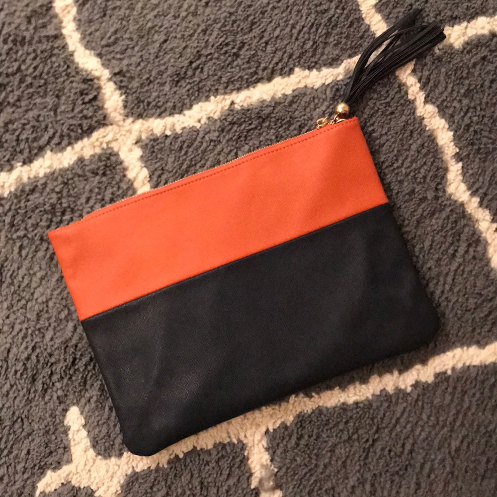 Navy & Orange Clutch
